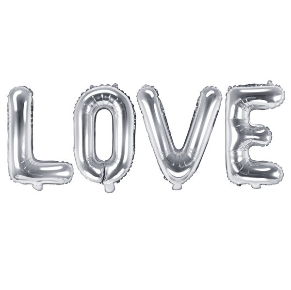 Folienballon "LOVE" silber