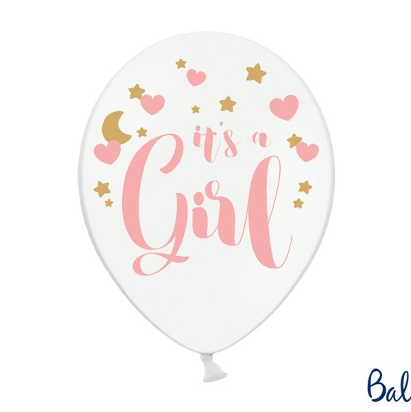 Ballons "It´s a Girl" 6 Stück
