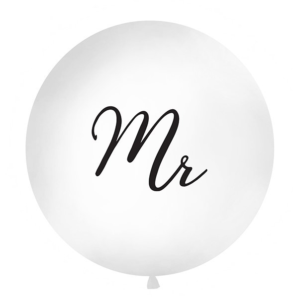 Ballon XXL "Mr" (Aufdruck schwarz)