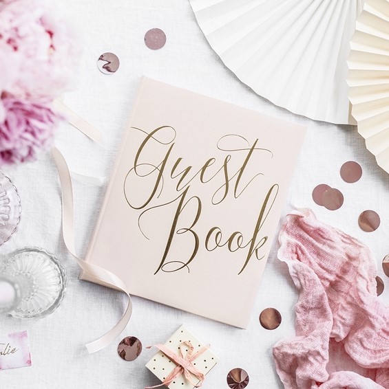Gästebuch "Guest book" rosa