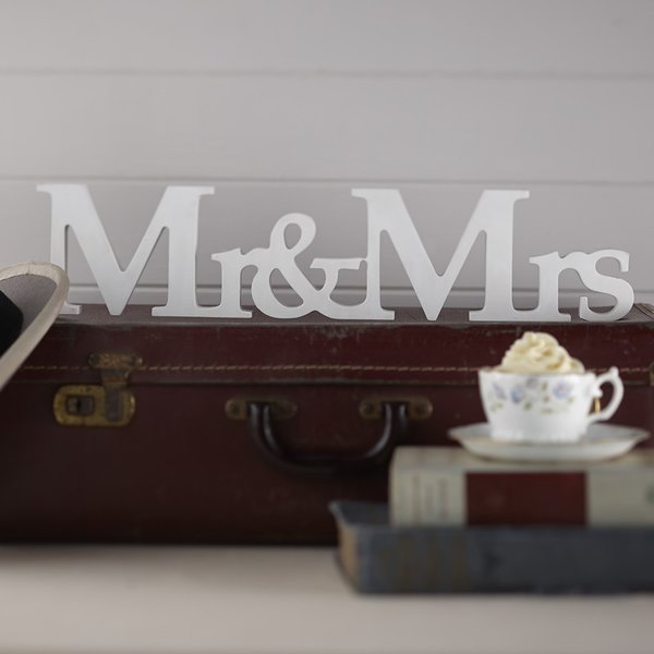 Holzaufsteller Mr & Mrs