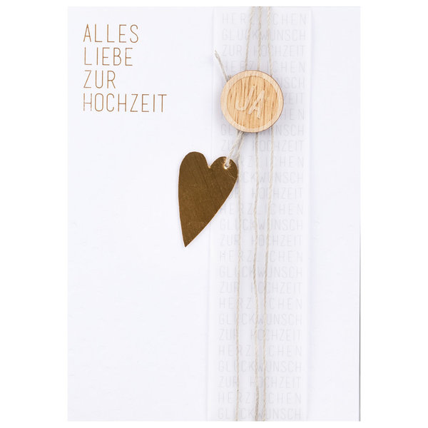 Wunschkarte "Alles Liebe zur Hochzeit" - Räder